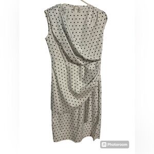 White with Black Poka-Dot Dress